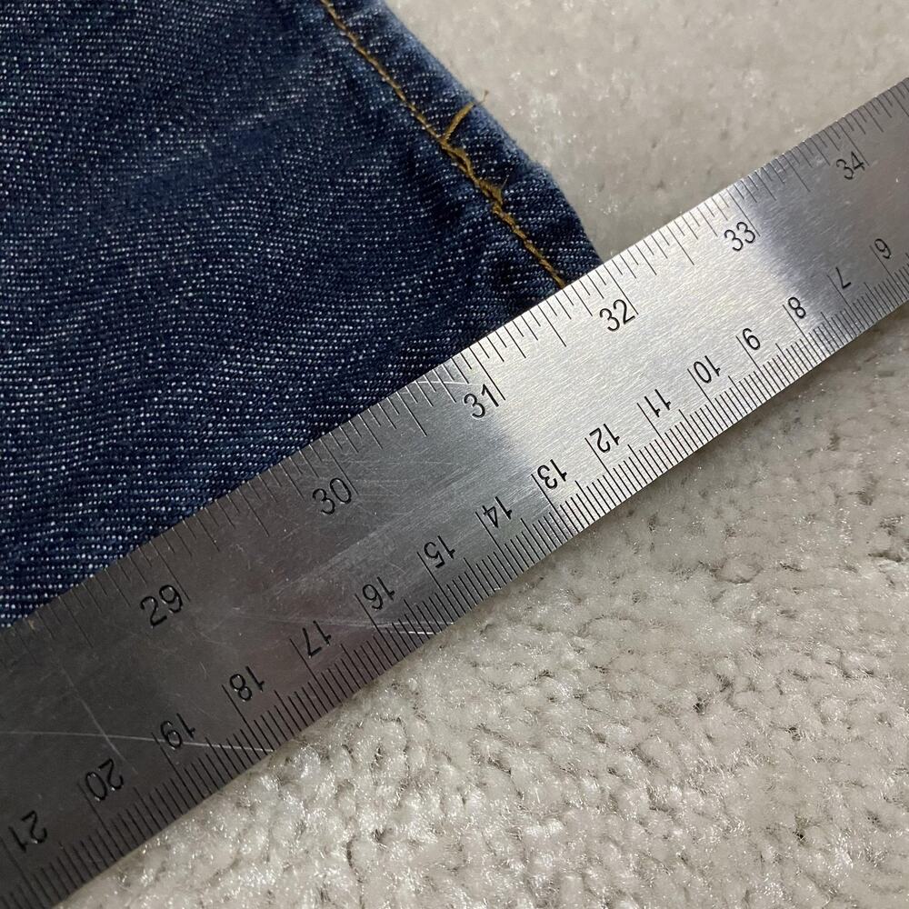 Lucky Brand 181 Relaxed Straight Jeans Mens 34x32 Blue Denim Dark Wash Baggy - Picture 10 of 12